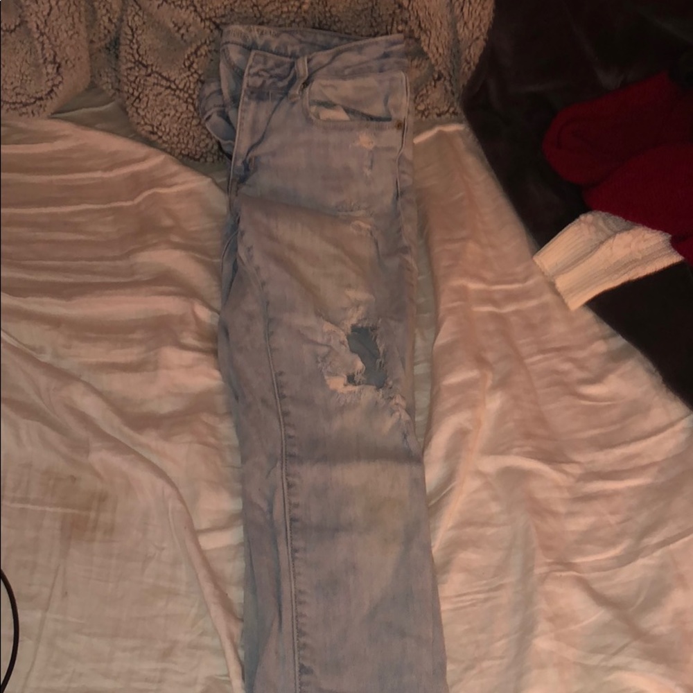 Distressed jeans